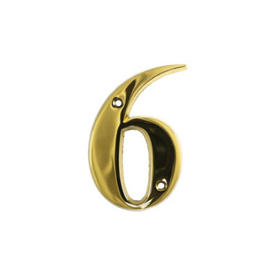 UAP House Number 6 - PVD Gold - 3 Inch