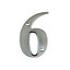 UAP House Number - 6 - Satin Chrome - 3 Inch