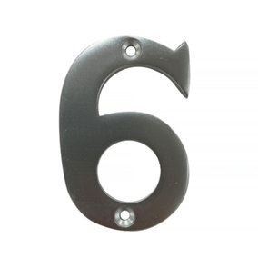 UAP House Number - 6 - Silver - 3 Inch