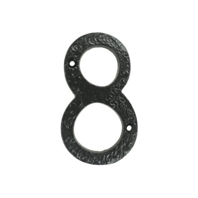 UAP House Number - 8 - Black Cast Iron - 4 Inch