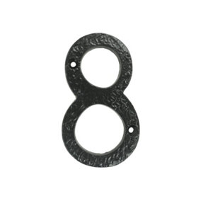 UAP House Number - 8 - Black Cast Iron - 4 Inch