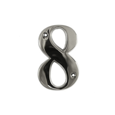 UAP House Number - 8 - Polished Chrome - 3 Inch