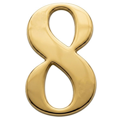 UAP House Number - 8 - PVD Gold - 3 Inch