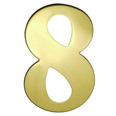 UAP House Number - 8 - PVD Gold - 3 Inch