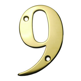UAP House Number - 9 - PVD Gold - 3 Inch