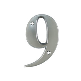 UAP House Number - 9 - Satin Chrome - 3 Inch