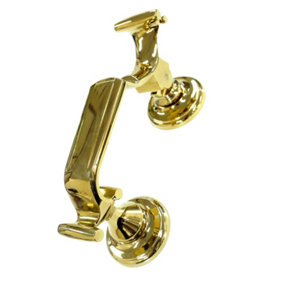 UAP Large Traditional Doctor Door Knocker - Screw Fix - 190mm Tall - PVD Gold