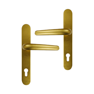 UAP Long Backplate Aluminium Signature - Door Handle - 243mm - Gold Anodised