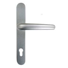 UAP Long Backplate Aluminium Signature - Door Handle - 243mm - Silver Andoised