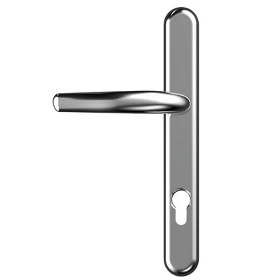 UAP Long Backplate Signature - Door Handle - 243mm - Silver