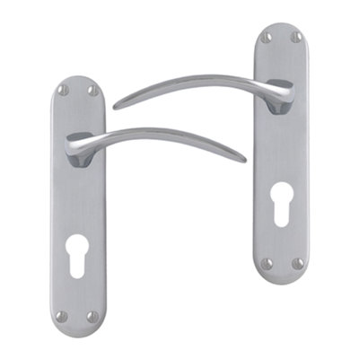 UAP Majestic Satin Chrome Internal Door Handles Pair- Lever on ...