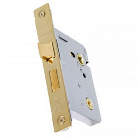UAP Mortice Bathroom Lock 75mm - Mortice Door Lock Thumbturn - Internal Wooden Bathroom Doors - Evershine Brass