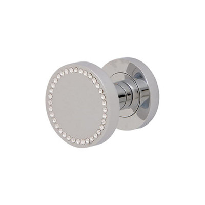 UAP Oro&Oro Azore Swarovski Round Mortice Knob - Polished Chroe