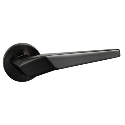 UAP ORO & ORO - Skywalker Lever - Round Rose Black Plated Door Handle for Internal Doors - Easy Installation