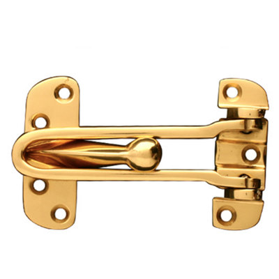 UAP Satin Nickel Door Restrictor - Security Door Guard with Solid Arm - Fire Rated