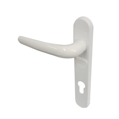 UAP Short Backplate Signature - Aluminium  - Door Handle - 219mm - White - Pair