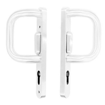 UAP Sliding Patio Door Handles - Comfortable Grip - 219mm - White Powder Coated