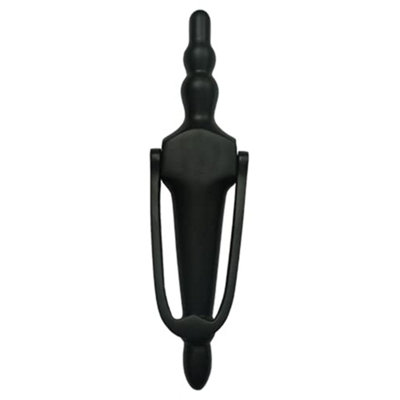 UAP Slimline Bolt Fix Door Knocker - 8-inch - Black Powder Coat