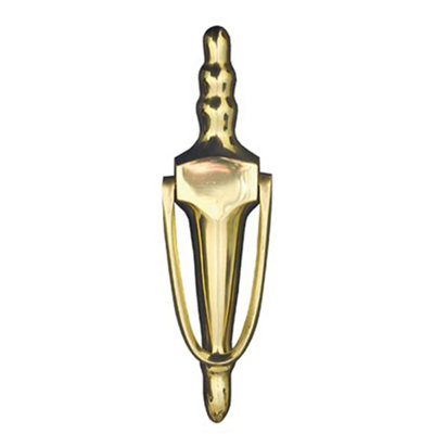 UAP Slimline Bolt Fix Door Knocker - 8-inch - PVD Gold