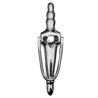 UAP Slimline Victorian Urn Bolt Fix Door Knocker - 8-inch - Polished Chrome