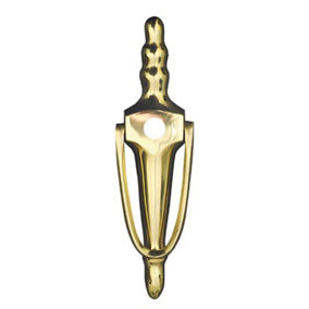 UAP Slimline Victorian Urn Bolt Fix Door Knocker - 8-inch - PVD Gold