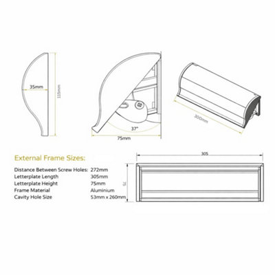 KIWISTAR UG – From 1x – Name Plate Anchor 100 X 60 Mm Mailbox