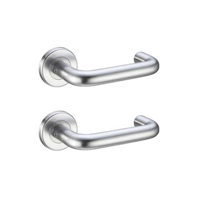 UAP Stainless Steel Door Handle - Lever on Round Rose - Internal Use - Dia RTD - 201 Grade