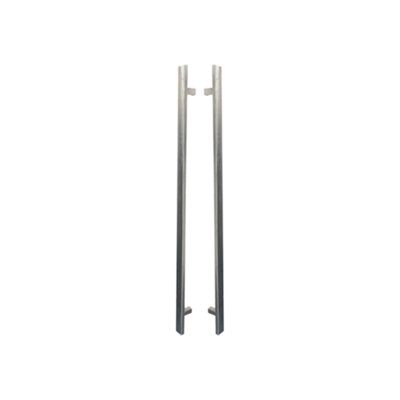 UAP Straight Square Door Pull Handle - External - 1500mm - Hidden Fixings - 316 Grade Stainless Steel