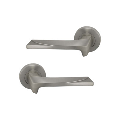 UAP Vertigo Door Pull Handle - Curved - Internal - 55x305mm - Matt Satin Nickel