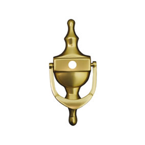 UAP Victorian Urn Door Knocker - Spy Hole - 6-inch - Gold Anodised