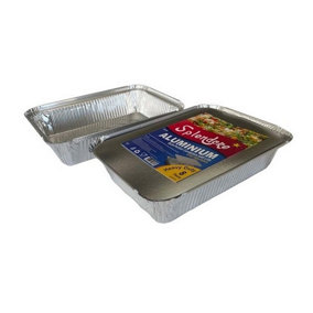 UDL Food Containers with Lids (Pack of 3) Silver (One Size)