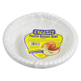 UDL Plastic 3 Compartments Party Plates (Pack of 8) White (One Size)