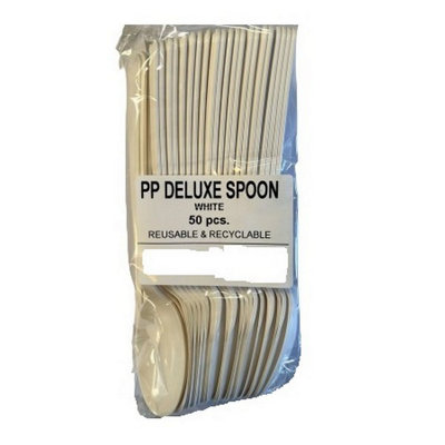 UDL Plastic Party Spoon (Pack of 50) White (One Size) Price Comparisons | Compare The Build