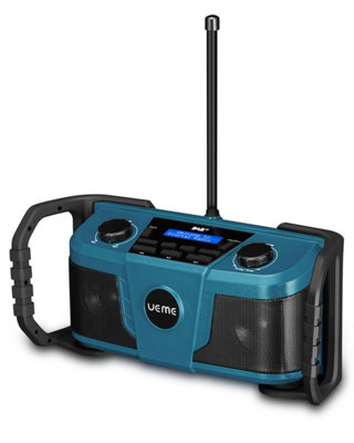 UEME 5W Rugged DAB / DAB+ Portable Radio with Built in Rechargeable Battery Bluetooth & Mains Adaptor Perfect for DIYers