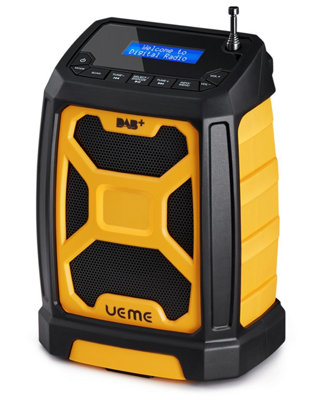 UEME 5W Rugged Jobsite DAB / DAB+ FM Radio with Bluetooth and 6000mAh Built in Rechargeable Battery