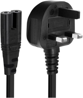 UK 3 Pin Plug to C7 Figure 8 Power Leads