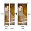 Uk 88Cm X 200Cm Door Mural Stone Stairway Home Decoration Self-Adhesive Stickers