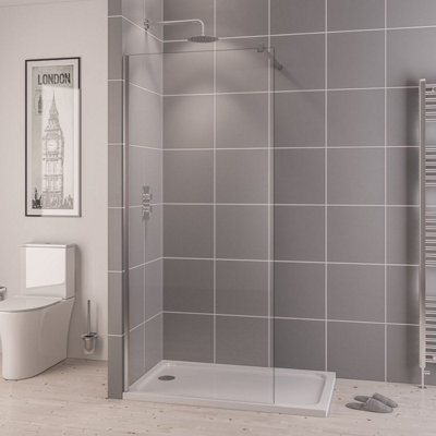 UK Bathrroms Essentials 6mm walkin panel 760 x 2000 Price Comparisons | Compare The Build