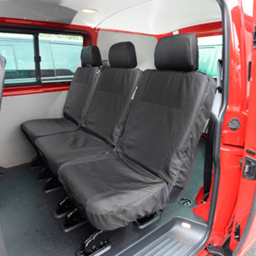 UK Custom Covers 2nd Row 3X Single Tailored Seat Covers - To Fit VW Transporter T5./T5.1/T6/T6.1  2003-2015