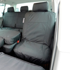 UK Custom Covers 2nd Row Single Seat Cover - To Fit VW Transporter T6/T6.1 Kombi 2015 Onwards