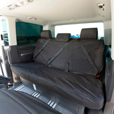UK Custom Covers 3rd Row Rear Bench Seat Covers - To Fit VW Transporter T6/T6.1 Caravelle 2015 Onwards