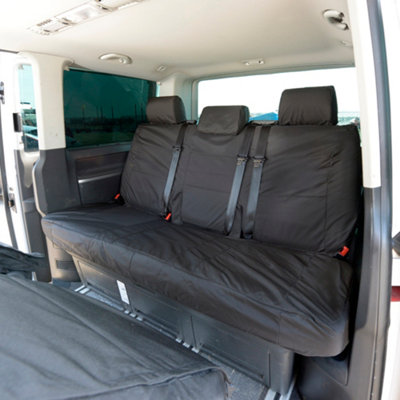 UK Custom Covers 3rd Row Rear Bench Seat Covers - To Fit VW Transporter T6/T6.1 Caravelle 2015 Onwards - 3