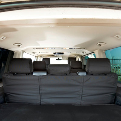 UK Custom Covers 3rd Row Rear Bench Seat Covers - To Fit VW Transporter T6/T6.1 Caravelle 2015 Onwards - 7