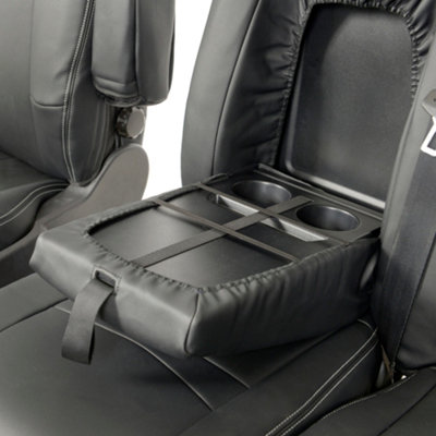 UK Custom Covers Block Stitch Leatherette Front and Rear Seat Covers - To Fit Ford Transit Custom RS (2013-2023)