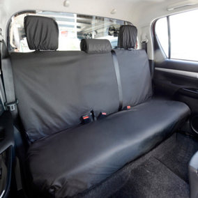 UK Custom Covers Heavy Duty Rear Seat Covers - To Fit Toyota Hilux Active (Base Model) 2016 Onwards