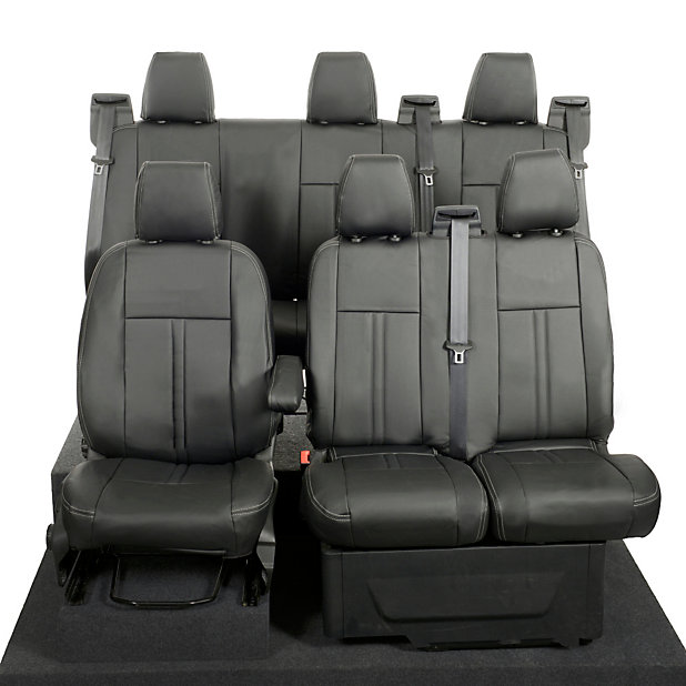 Headrest Set - Passenger Seat with Safe + Companion Driver-Seat (no Safe)  Headrest - Charcoal Cloth