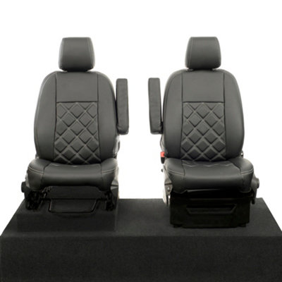 UK Custom Covers Leatherette Front Seat Covers (Single/Single) - To Fit Ford Transit Tourneo Custom 2013-2023 - 3