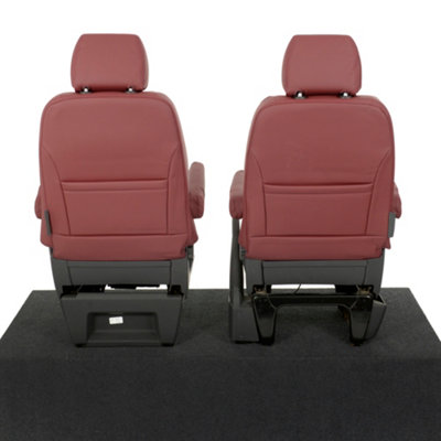 UK Custom Covers Leatherette Front Seat Covers (Single/Single) - To Fit VW Transporter T6/T6.1 Kombi (2015 Onwards)