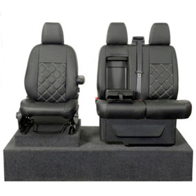 UK Custom Covers Leatherette Front Seat Covers - To Fit Ford E-Transit Van (Inc Tipper) 2014 Onwards