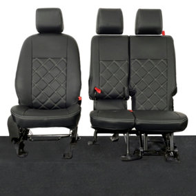 UK Custom Covers Leatherette Front Seat Covers - To Fit Ford Transit Connect Active 2020 Onwards